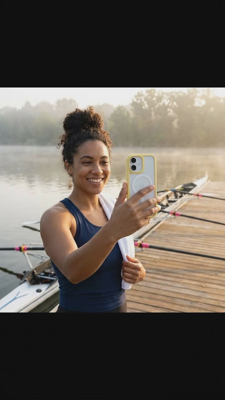 Clear iPhone 17 Case with Sunbeam Ridge (MagSafe Included) - Product video demonstration