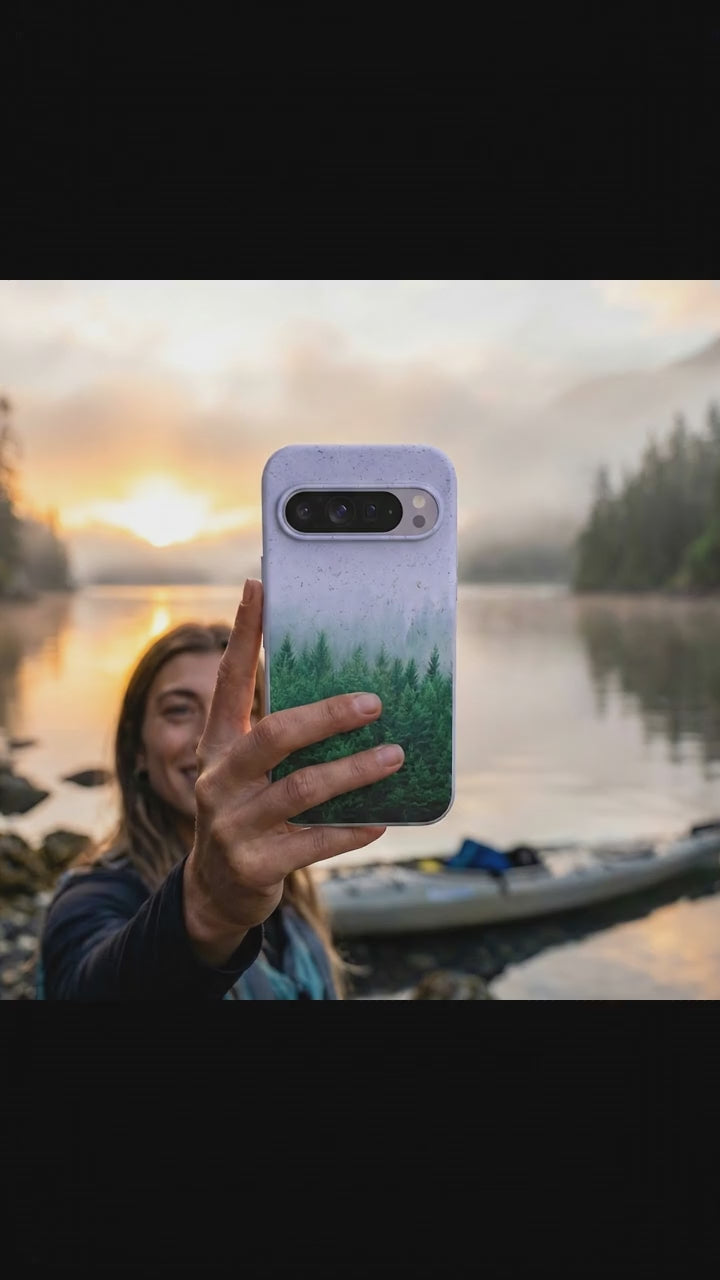 Powder Blue Forest Mist Google Pixel 9 Pro XL Case - Product video demonstration