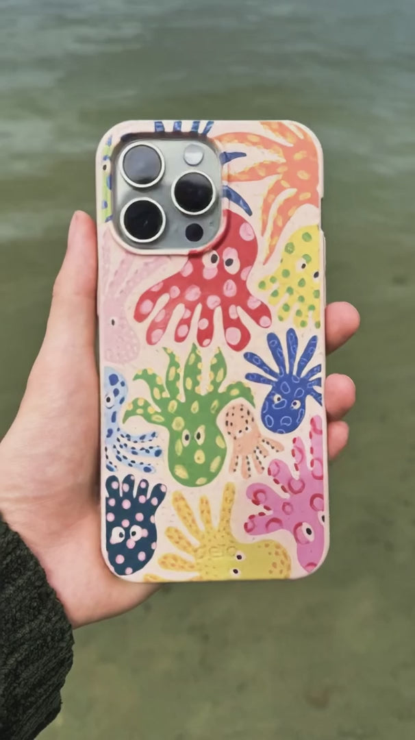 Seashell Octopi iPhone 16 Plus Case