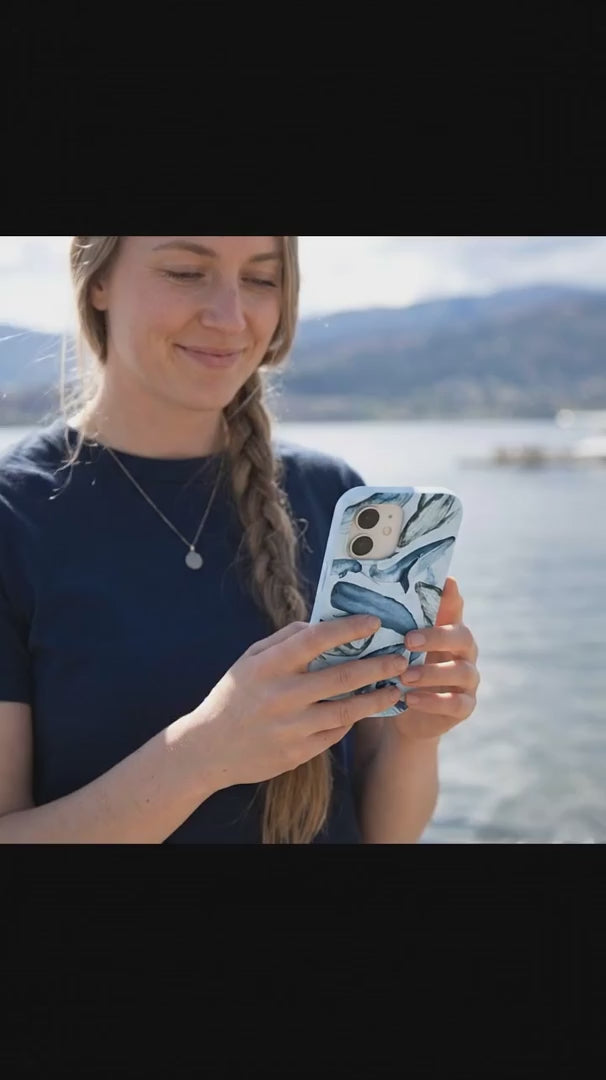 Powder Blue Whales iPhone 16 Case - Product video demonstration