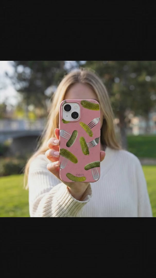 Bubblegum Pink Pickle Party iPhone 15 Pro Case - Product video demonstration