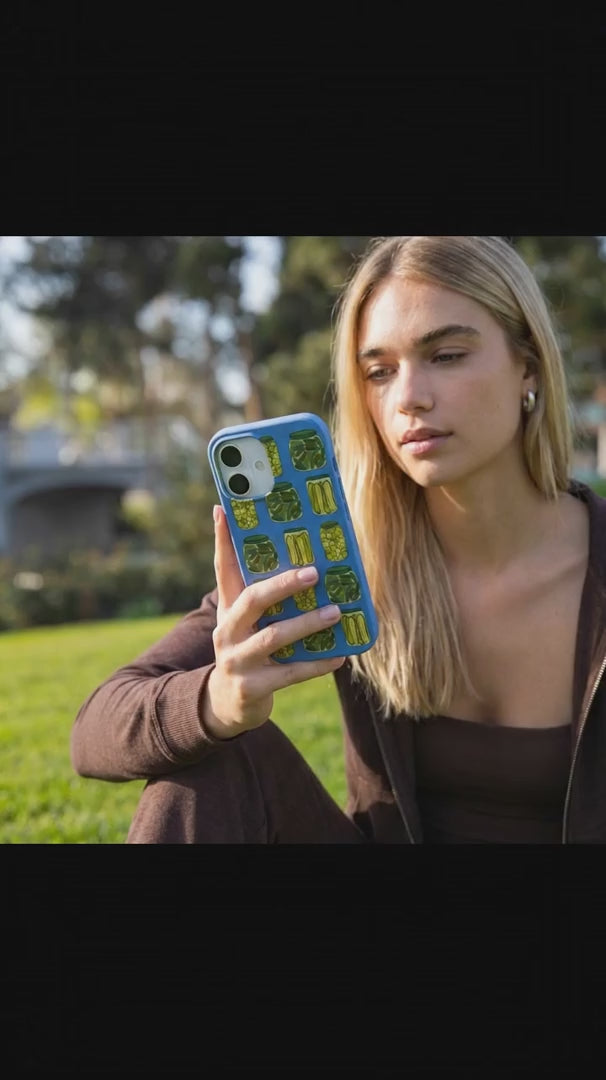 Electric Blue Pickling Pickles iPhone 16 Pro Case - Product video demonstration
