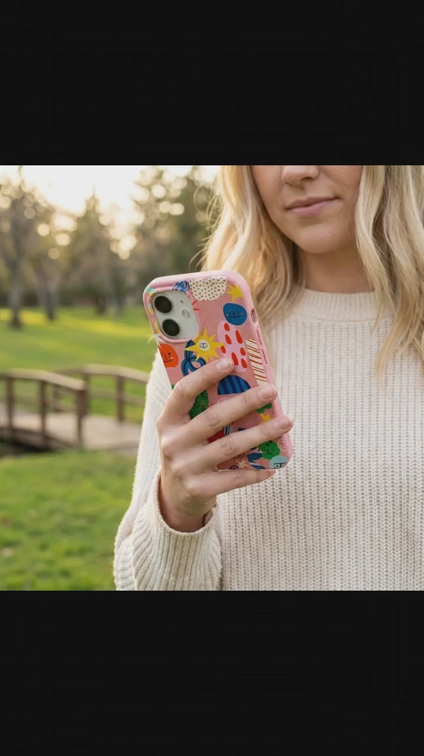 Bubblegum Pink Daydreaming iPhone 17 Pro Case - Product video demonstration