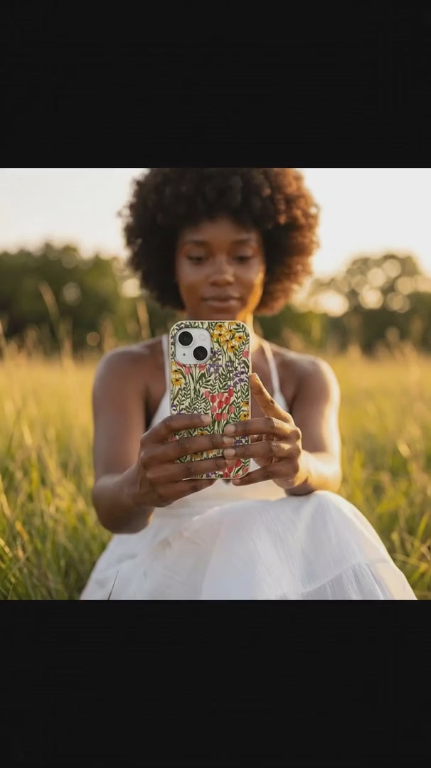 Seashell Flower Field iPhone 15 Pro Case - Product video demonstration