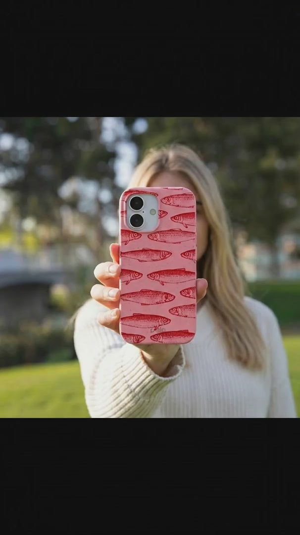 Bubblegum Pink Sardine Stream iPhone 16 Pro Case - Product video demonstration