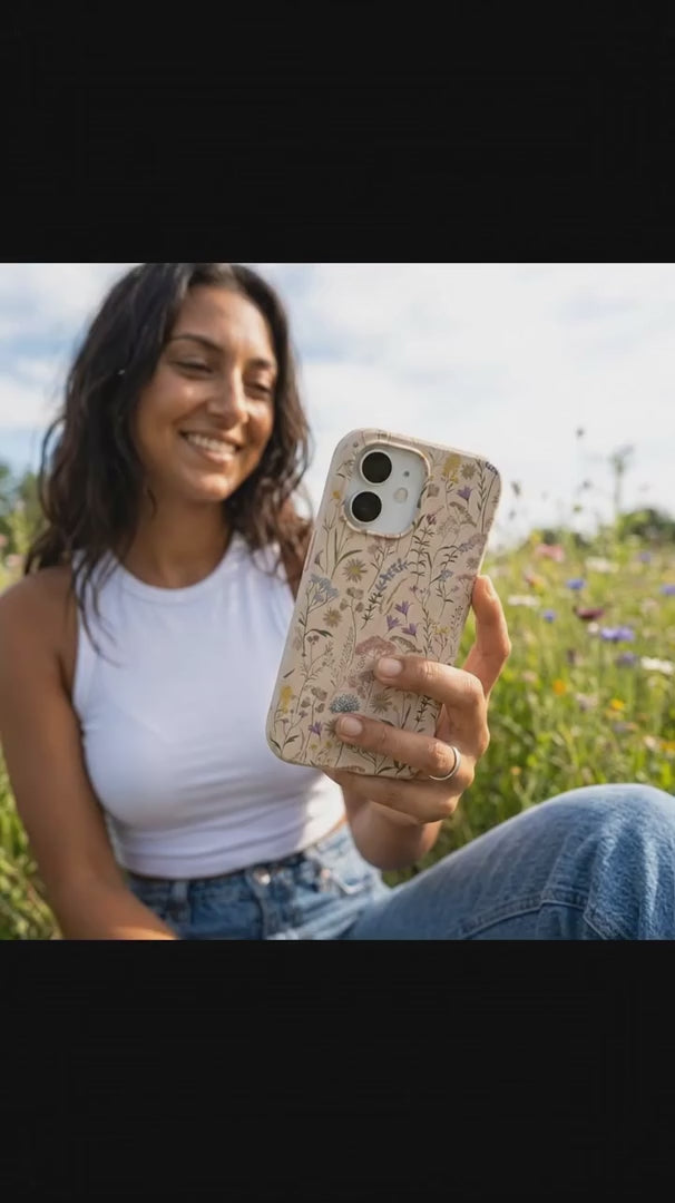 Seashell Dusty Petals iPhone 16 Pro Max Case - Product video demonstration