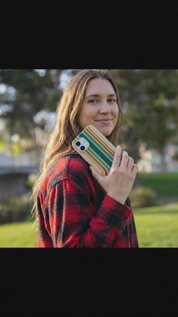 London Fog Retro Lines iPhone 16 Case - Product video demonstration