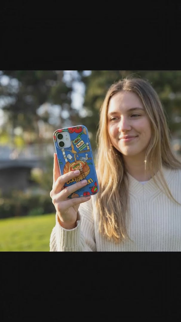 Electric Blue Soup Season iPhone 15 Case - Product video demonstration