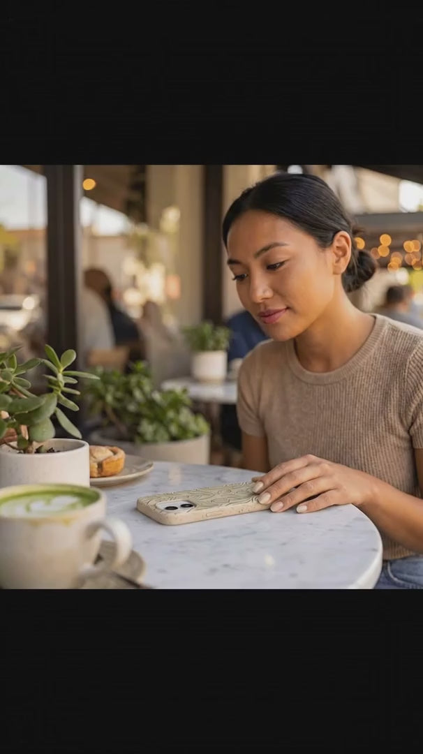 Seashell Floral Flow iPhone 16 Pro Max Case - Product video demonstration