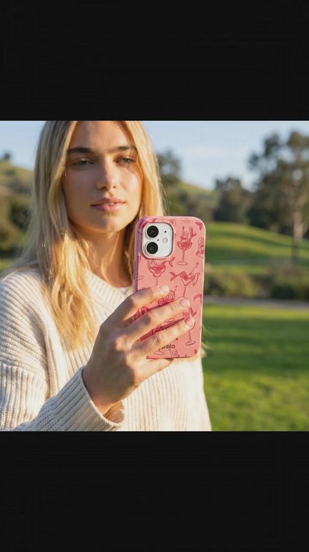 Bubblegum Pink Mermaid Cocktail iPhone 16 Case - Product video demonstration