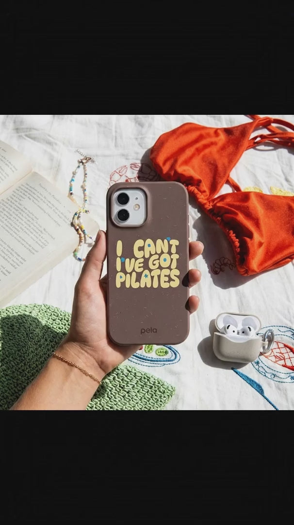 Chocolate Brown Ive got Pilates iPhone XR Case