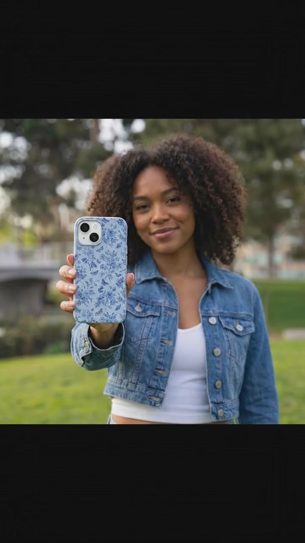 Powder Blue Porcelain iPhone 16 Case - Product video demonstration
