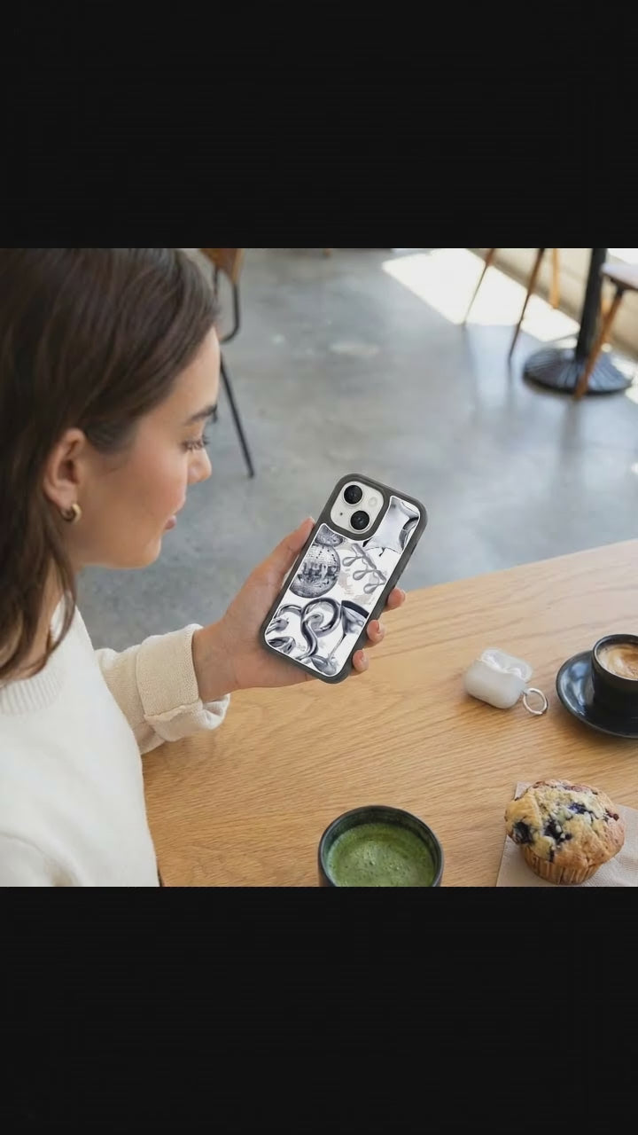 Clear Cosmic Luck iPhone 17 Case With Noir Ridge (MagSafe included) - Product video demonstration