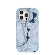 Powder Blue Contour Lines iPhone 15 Pro Case