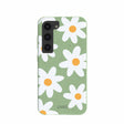 Coque Samsung Galaxy S23 à motif marguerites vert sauge
