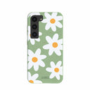 Coque Samsung Galaxy S23 à motif marguerites vert sauge