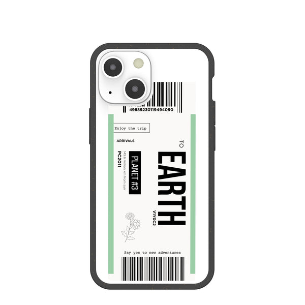 Clear Earthbound iPhone 13 Mini Case With Black Ridge