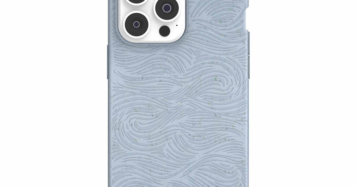 Powder Blue Ebb and Flow iPhone 14 Pro Max Case – Pela Case