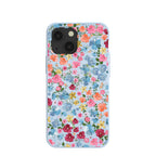 Powder Blue Fleurs iPhone 13 Mini Case
