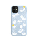 Powder Blue Fluffy Flower iPhone 11 Case