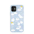 Powder Blue Fluffy Flower iPhone 12 Mini Case