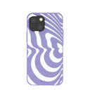 Coque iPhone 13 Mini Lavender Flutter gauche