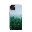 Coque pour iPhone 13 « Brouillard forestier bleu poudre »