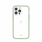 Clear iPhone 14 Pro Max Case with Sage Green Ridge