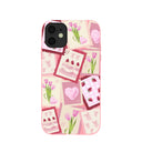 Coque pour iPhone 11 avec lettres d'amour rose bonbon