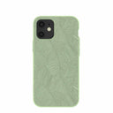 Coque iPhone 12/iPhone 12 Pro à motif feuilles luxuriantes vert sauge