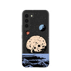 Black Retro Moon Samsung Galaxy S22 Case