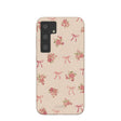 Coque Samsung Galaxy S24 motif coquillages, roses et nœuds