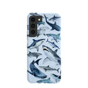 Coque Samsung Galaxy S22 Requins bleu poudre