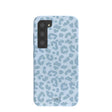 Coque Samsung Galaxy S23 motif léopard bleu ciel poudré