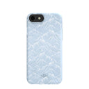 Coque pour iPhone 6/6s/7/8/SE Motif montagnes enneigées bleu poudre