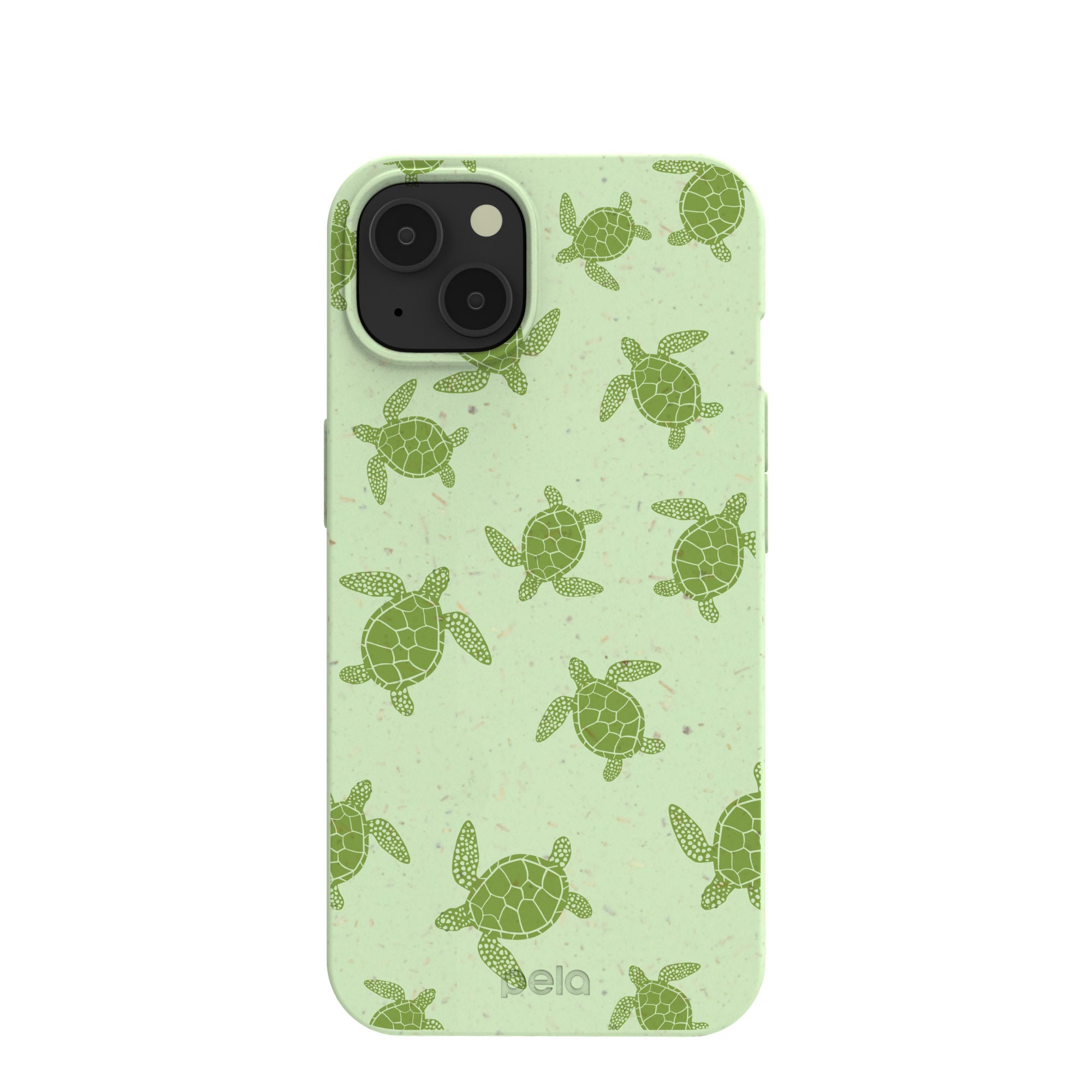 Sage Green Tiny Turtles iPhone 13 Case – Pela Case