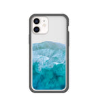 Clear Waves iPhone 12/ iPhone 12 Pro Case With Black Ridge
