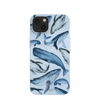 Powder Blue Whales iPhone 13 Case